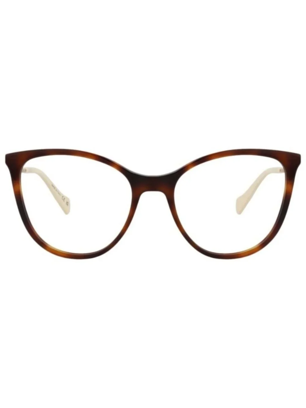 New Gucci Womens Cat Eye Havana Gold Transparent Fashion Designer Eyeglasses